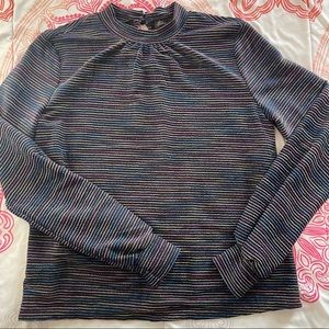 Shinestar womens long sleeve striped top